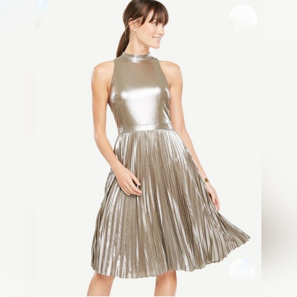 Ann Taylor Gold Dress
